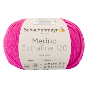 Schachenmayr laine mérnios Extrafine 120, 00137 Pink 50g