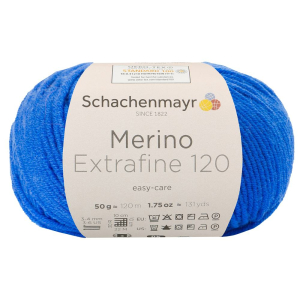 Schachenmayr laine mérnios Extrafine 120, 00151 Royal 50g