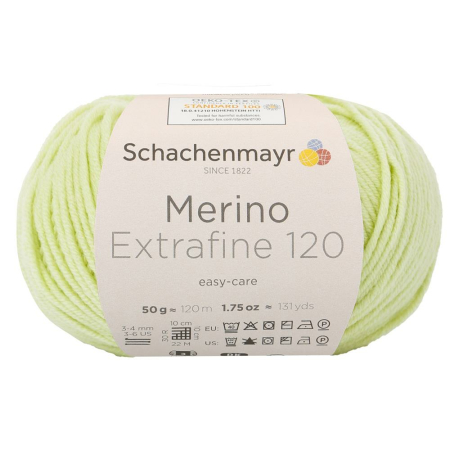 Schachenmayr laine mérnios Extrafine 120, 00175 Limone 50g