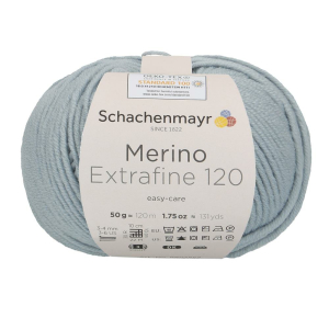 Schachenmayr laine mérnios Extrafine 120, 01152 bleu glace 50g