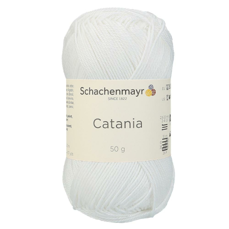 Schachenmayr Catania coton, 00106 blanc 50g