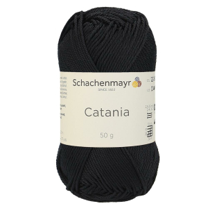 Schachenmayr Catania coton, 00110 noir 50g