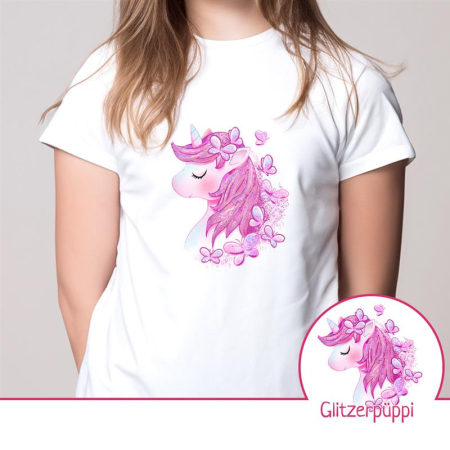 Motif à repasser en exclusivité Glitzerpüppi Licorne magique