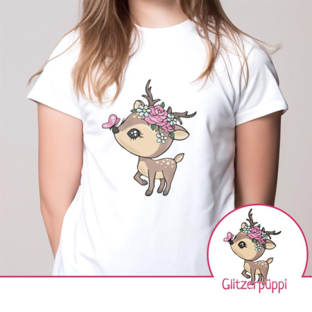 Motif à repasser en exclusivité Glitzerpüppi Petit chat aquarelle Charly