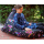 Chillstar pouf imprimé intérieur / extérieur Cœur papillons aquarelle noir arc-en-ciel | 130 litres 90 x 135 cm
