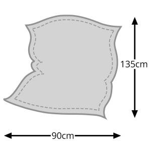 Chillstar pouf imprimé intérieur / extérieur Manette arc-en-ciel sur noir | 130 litres 90 x 135 cm