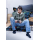 Chillstar pouf imprimé intérieur / extérieur Manette arc-en-ciel sur noir | 130 litres 90 x 135 cm