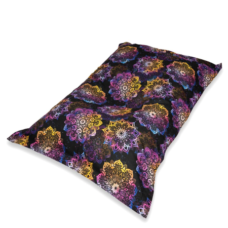 Chillstar pouf imprimé XXL intérieur / extérieur Mandala coloré | 330 litres 135 x 175 cm