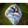 Chillstar pouf imprimé XXL intérieur / extérieur Marbre liquide rose menthe | 330 litres 135 x 175 cm