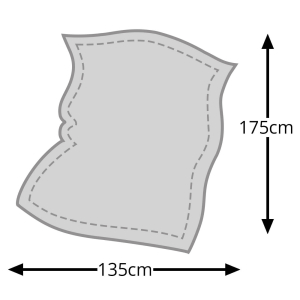 Chillstar pouf imprimé XXL intérieur / extérieur Dinosaures contours colorés | 330 litres 135 x 175 cm