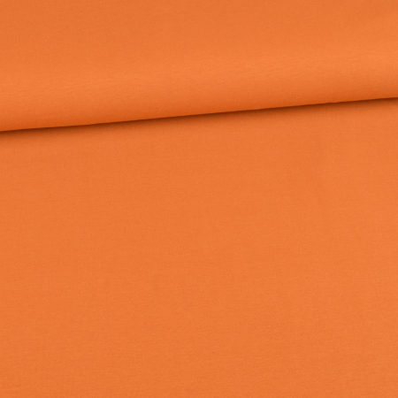 Bio sweat French Terry  molletonné uni orange clair