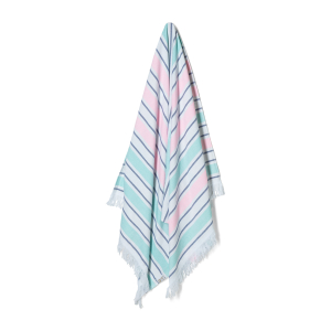 Liou serviette de bain « Bora Bora » avec face hammam et dos éponge 100% coton (140x70 cm)