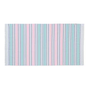 Liou serviette de bain « Bora Bora » avec face hammam et dos éponge 100% coton (140x70 cm)
