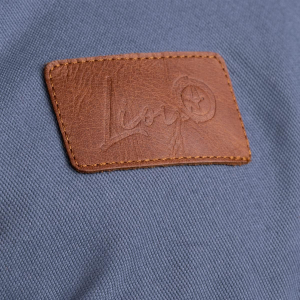 Liou coussin de sol rond en coton avec garnissage de haute qualité coloris uni bleu