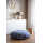 Liou coussin de sol rond en coton avec garnissage de haute qualité coloris uni bleu