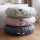 Liou coussin de sol rond en coton avec garnissage de haute qualité coloris uni rose