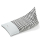 Liou pouf enfant « Zebra » en coton bio doux avec garnissage inclus 110x70x60 cm (Gris – Moon stone grey)