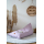 Liou pouf enfant uni en coton bio doux avec garnissage inclus 110x70x60 cm (Rose)