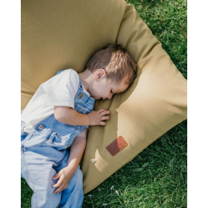 Liou pouf enfant uni en coton bio doux avec garnissage...