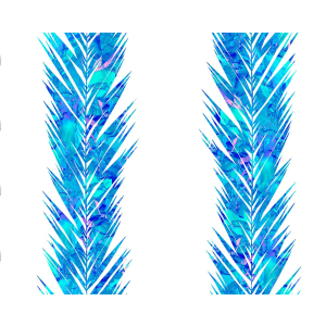 1 morceau restant 1,20m Jersey bordure tissu bordure Swafing - Wildlife Palm Leaves par Thorsten Berger