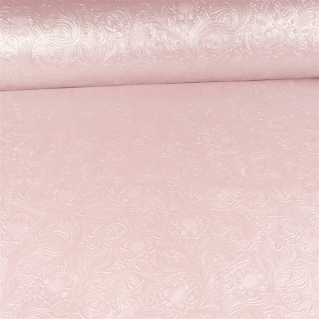 Simili cuir Swafing Marlies avec structure - florale gaufré - rose
