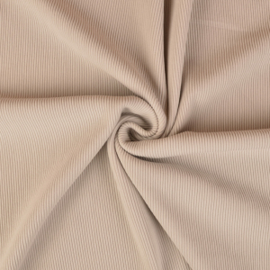 Jersey coton Ottoman côtelé - gris clair
