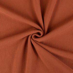 Jersey coton Ottoman côtelé - rouge brique