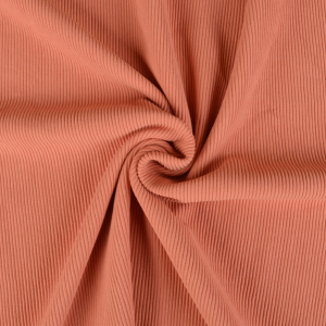 Jersey coton Ottoman côtelé - vieux rose clair