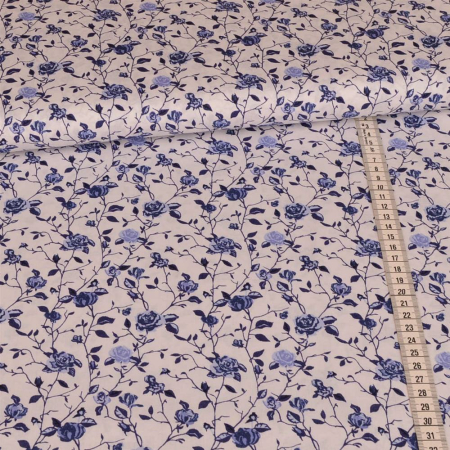 1 Reststück 0,85m Baumwolle Webware - Rosenranken Blau Weiß

1 morceau restant 0,85m coton tissé - lianes de roses bleues et blanches