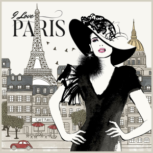 Simili cuir Karia panneau - I Love Paris