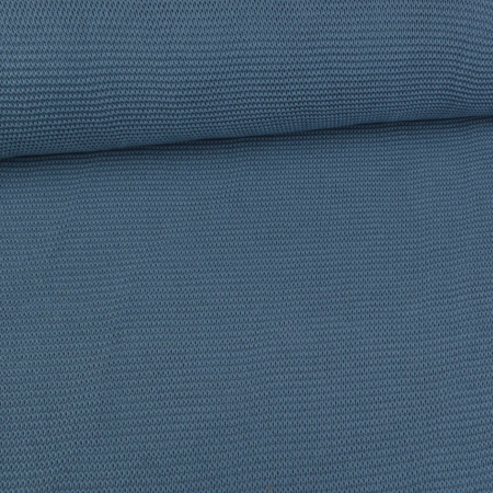 Tissu coton tricot Ella - bleu jeans