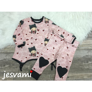 Jersey Petite fille chaton damour - Collection Glitzerpüppi