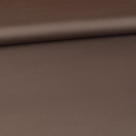 Satin de coton extensible uni gris foncé