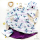 Jersey Fleurs dancres effet pailleté lilas menthe sur rayures blanc - Collection exclusive Glitzerpüppi