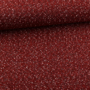 1 Reststück 0,75m Bouclé Tissu Rouge