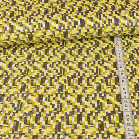 1 morceau de 1,50m de jersey à paillettes - Pixel - Vert