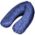 Coussin d’allaitement XXL Premium en 100% coton bio housse amovible – Cœurs sur effet jean bleu marine | 185 cm de long
