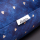 Coussin d’allaitement XXL Premium en 100% coton bio housse amovible – Cœurs sur effet jean bleu marine | 185 cm de long