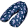 Coussin d’allaitement XXL Premium en 100% coton bio housse amovible – Arcs-en-ciel sur bleu marine | 185 cm de long