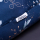 Coussin d’allaitement XXL Premium en 100% coton bio housse amovible – Eucalyptus sur bleu marine | 185 cm de long