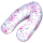 Coussin d’allaitement XXL Premium en 100% coton bio housse amovible – Fleurs de cerisier sur blanc | 185 cm de long