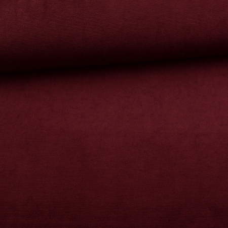 1 morceau restant 0,60m de jersey en coton fin Feincord Lea - Bordeaux