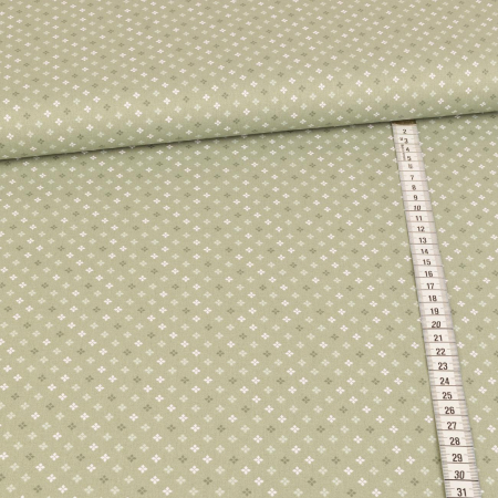 Tissu coton - timbres de Noël - rose