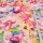 Popeline Viscose - Fleurs aquarelles sur blanc cassé