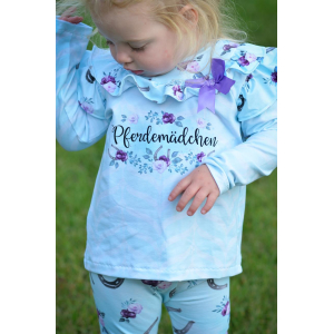 Jersey panneau - Fille de cheval menthe - Collection exclusive Glitzerpüppi