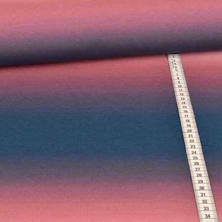 Jersey Color Gradient marine vieux rose - Collection exclusive Glitzerpüppi