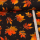 French Terry - Feuilles dautomne moutarde orange sur noir - Glitzerpüppi Exclusif Production Propre
