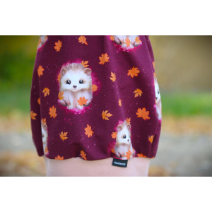 French Terry - Hérisson mignon sur baie - Glitzerpüppi Exclusif Production Propre