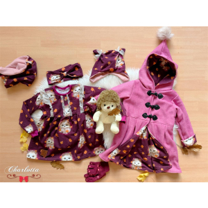 French Terry - Hérisson mignon sur baie - Glitzerpüppi Exclusif Production Propre