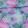 French Terry - Aquarelle Mandala Sarcelle Violet - Glitzerpüppi Exclusif Production Propre